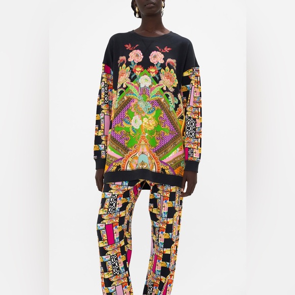 New! Camilla Multicolor Signora Milano Oversized Sweater 🖤 Small - Picture 3 of 16